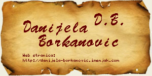 Danijela Borkanović vizit kartica